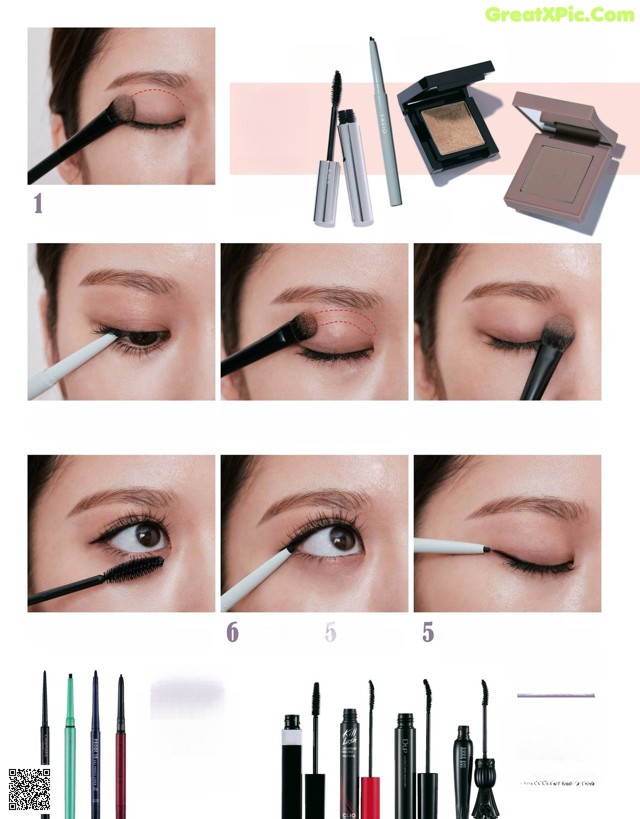 A page from a magazine showing how to apply eyeliner.